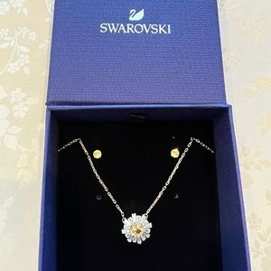Brand New! SWAROVSKI Crystal Yellow Sunshine Necklace and Earring Set